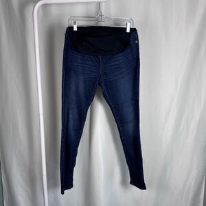 Ingrid & Isabel Dark Wash Maternity Over The Belly Skinny Jeans Size 6